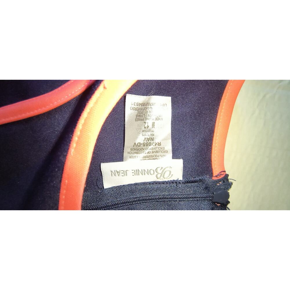 Bonnie Jean Women's Navy Sleeveless Fit & Flare Dress Size 12 W005 - Picture 5 of 5